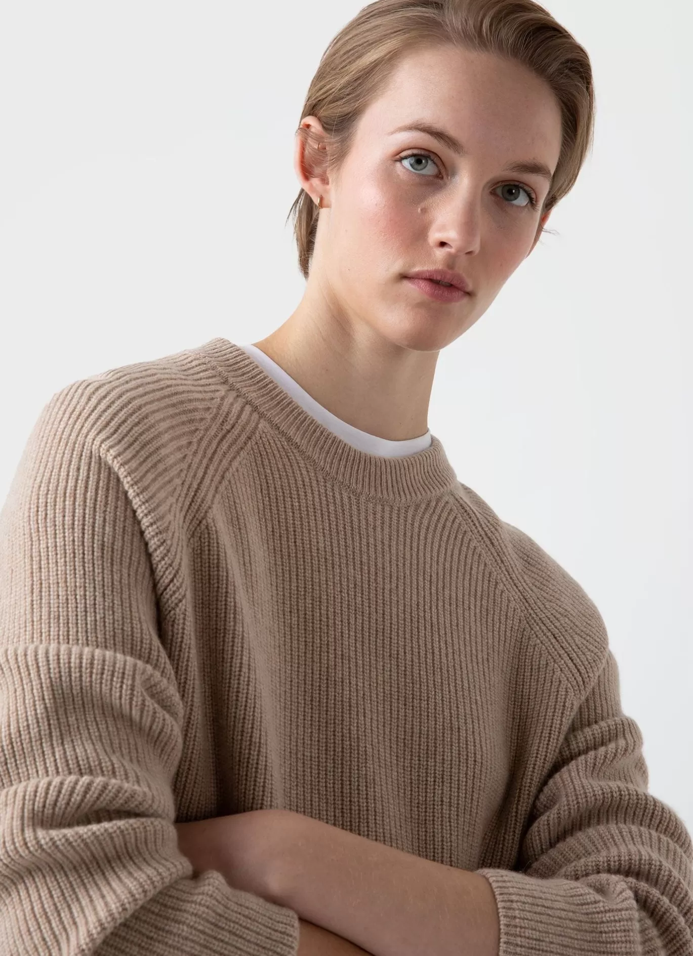 Flash Sale Wool Cashmere Rib Jumper Women Knitwear